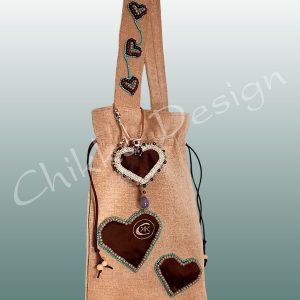 Camilla - Borsa a mano in tessuto beige